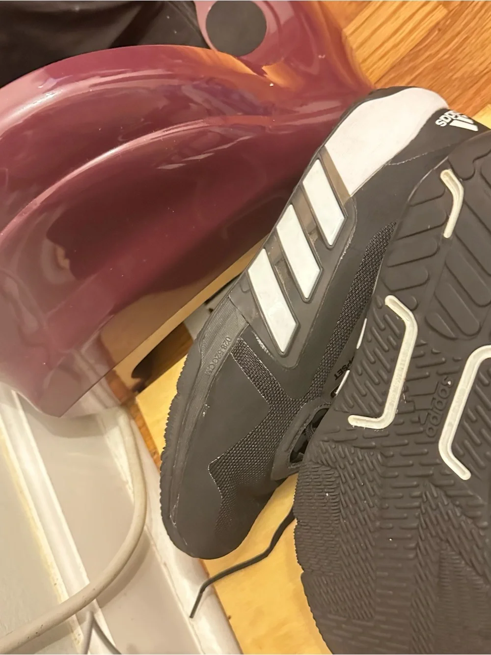 adidas Men's Black and White Athletic Sneakers